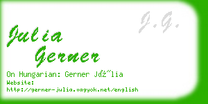 julia gerner business card